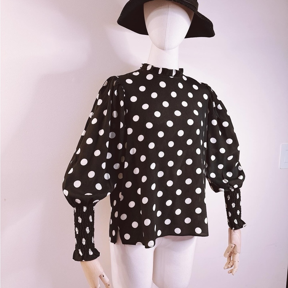 Polka dot blouse